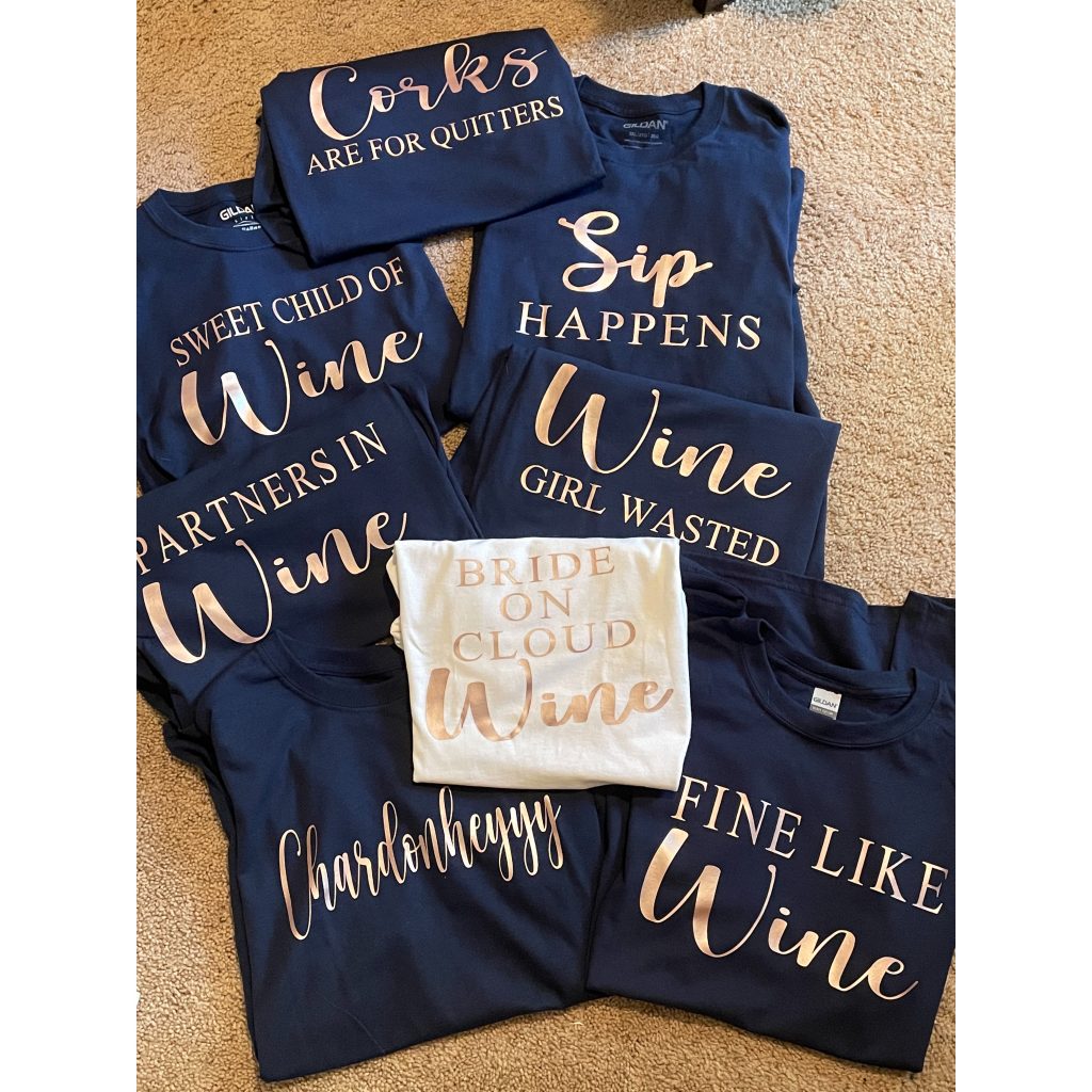 Bachelorette wine t-shirt set