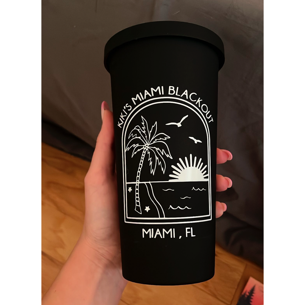 Coastal bachelorette wedding tumbler